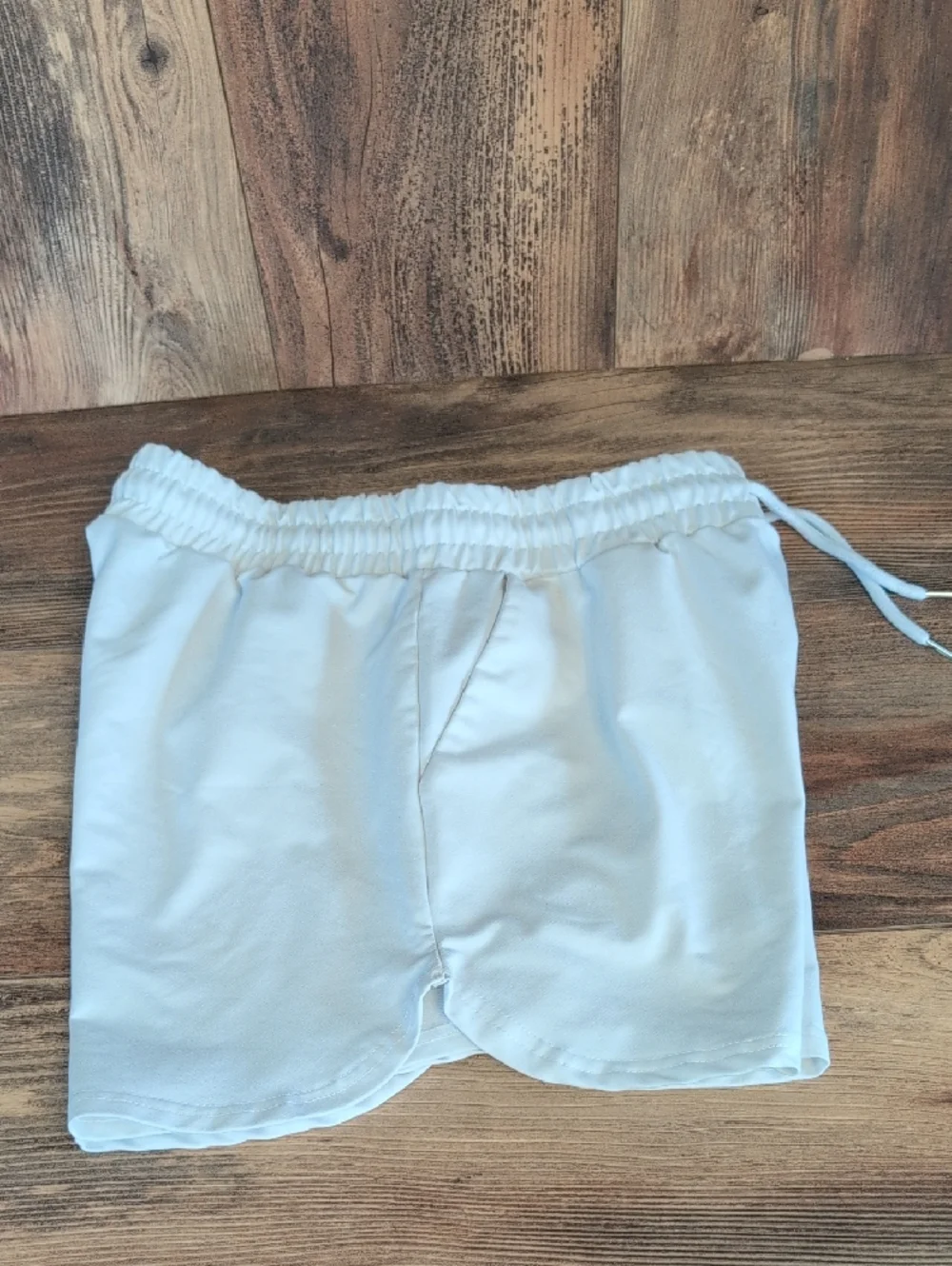SHEIN White Athletic Lounge Shorts with Drawstring L            Q217